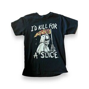 I’d Kill For A Slice Grim Reaper Pizza Black Matter Funny T Shirt Black Medium